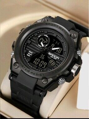 Men's Digital Sports Watch, LED Display,Shockproof, Military, Waterproof